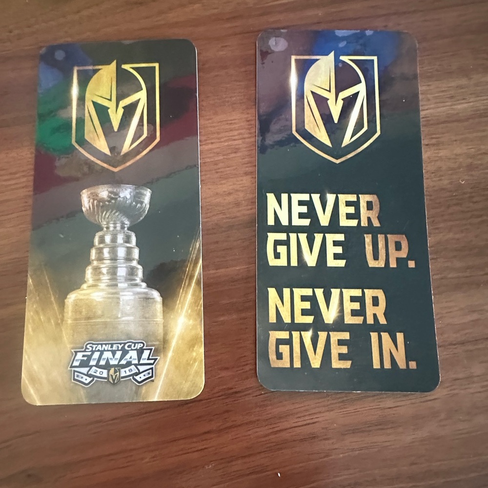 Commemorative VGK first ever Stanley Cup Playoff tickets.